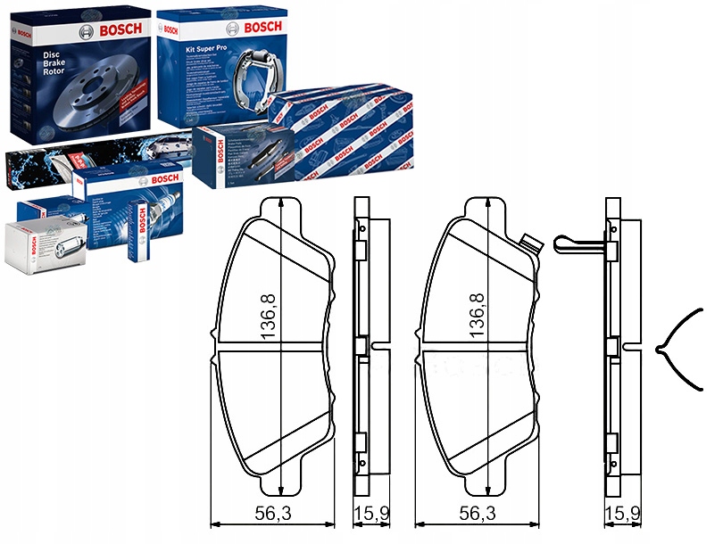 фото №1, Bosch 986 494 562 набор тормозных колодок тормозных, тормоза дисковые