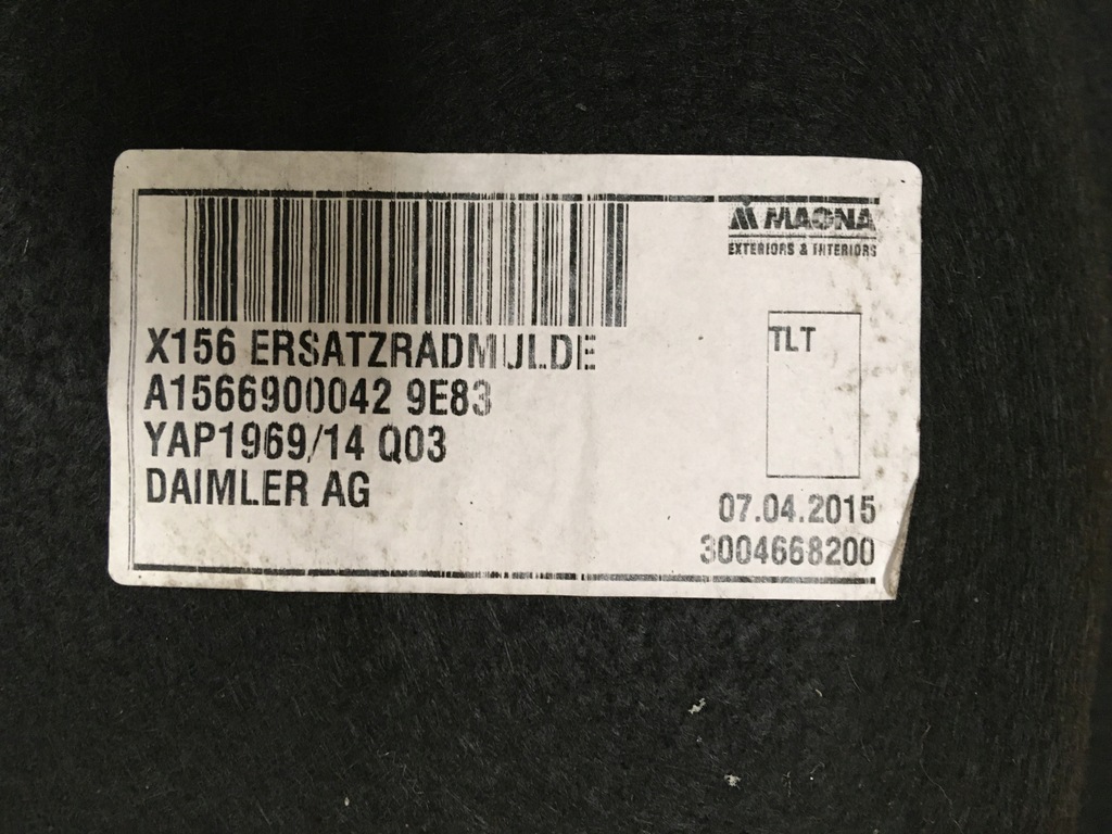 фото №6, Обшивка вкладыш багажника infiniti q30 gla w156