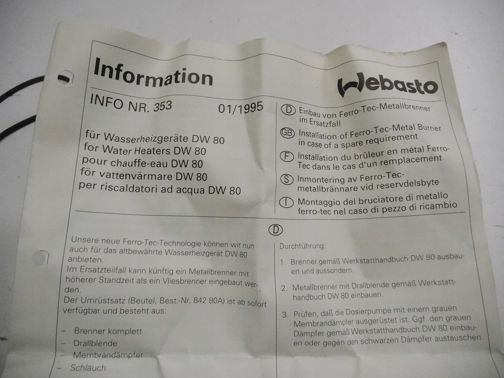 фото №8, Webasto амортизатор мембранный webasto 353