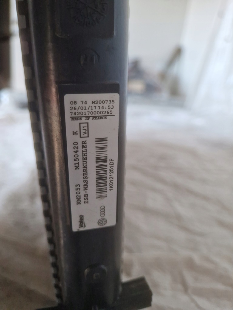 Vw touran caddy skoda audi радіатор води 1k0121251df система охолодження Київ