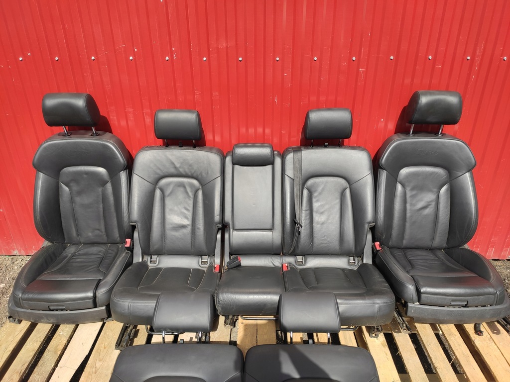 фото №3, Audi q7 4l салон сидіння сидіння s-line заднє сидіння 3 ряд обшивки комплект 7 шкіра