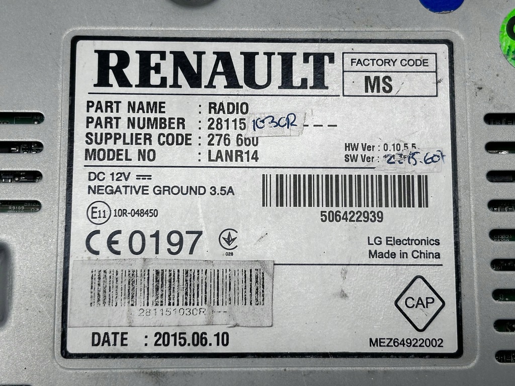 фото №4, Радіо renault talisman 281151030r