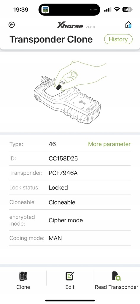 фото №7, Ключ ключ pilot fiat ducato panda punto doblo stilo id:46 pcf7946