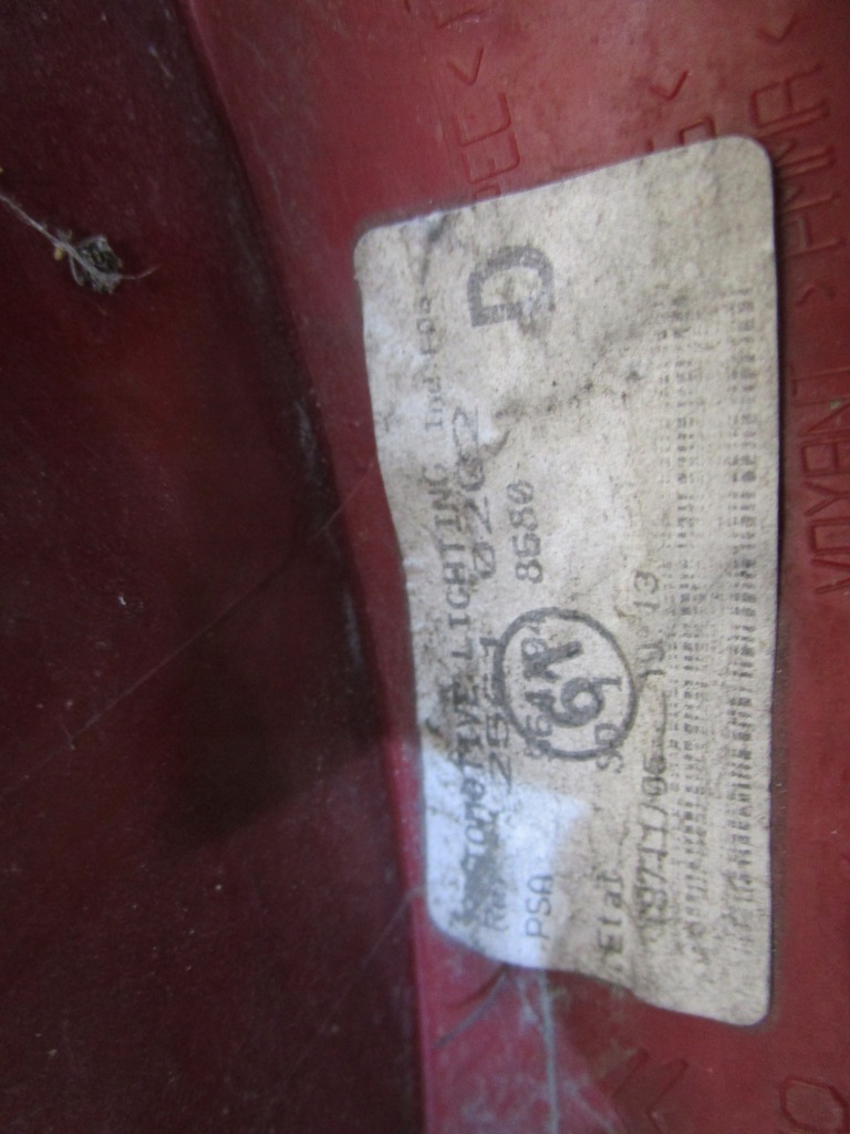 фото №5, Лампа задняя правая peugeot 407 kombi тонированная