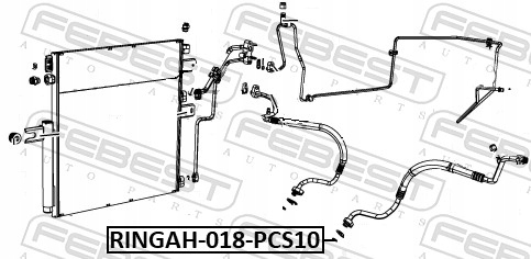 фото №3, Ringah-018-pcs10 febest уплотнительное кольцо, шланг климат chrysler
