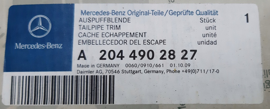фото №10, Mercedes glk x204 наконечник выхлоп kpl.