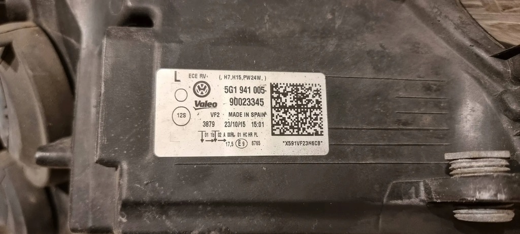 фото №15, Лампа обычная h7 левая vw golf 7 vii 5g1