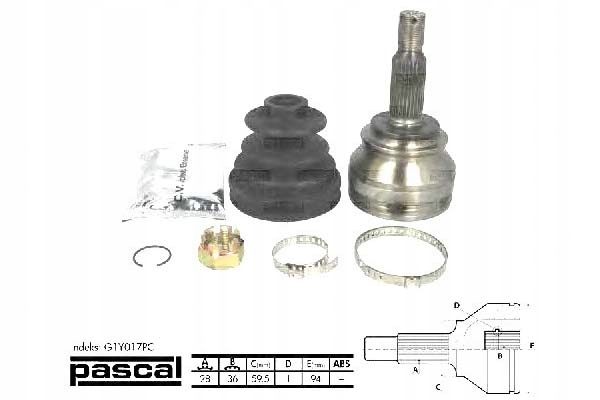 Pascal шарнир приводной наружный dodge caliber 2 Цена