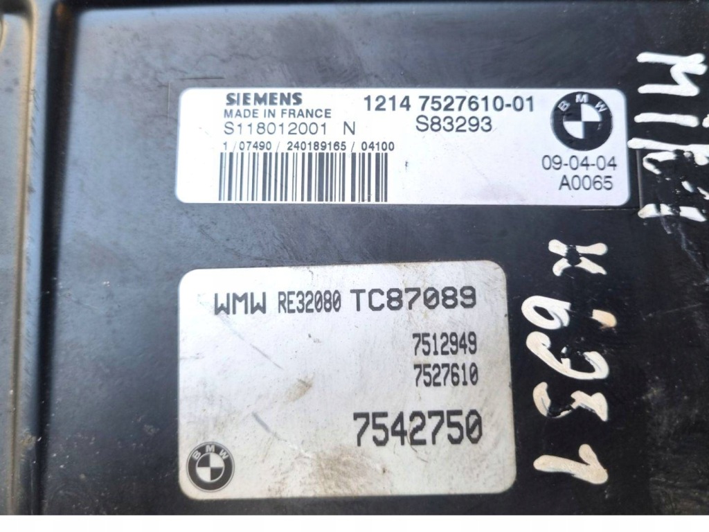 Блок управления двигателя mini cooper s r53 2004 7527610 Оригинал