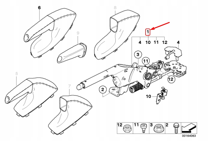 Купити Важіль гальма ручного bmw x3 e83 3452728 34403452728 оригінальна