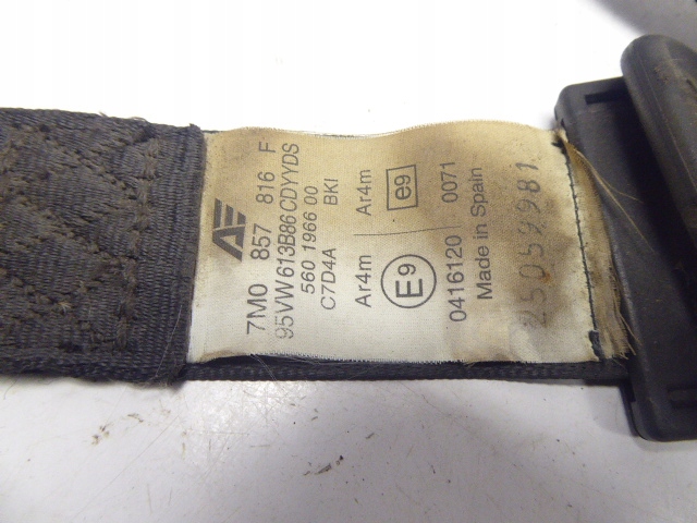 фото №4, Sharan i 95- pas ремни безопасности задняя 2 ii ряд