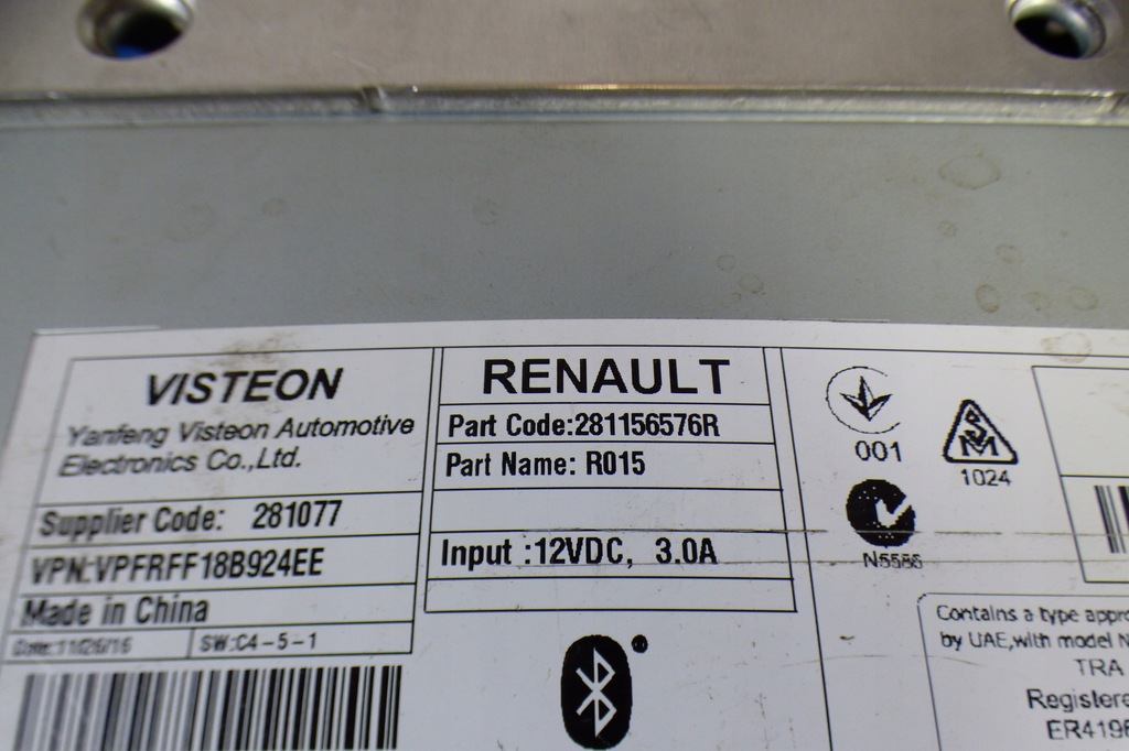 фото №4, Радіо 281156576r стан bdb renault megane iv