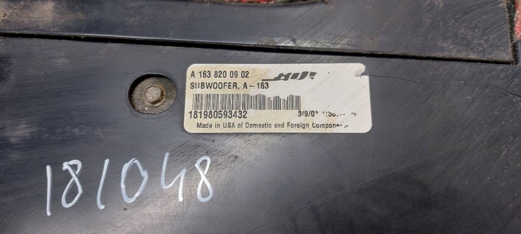фото №4, Сабвуфер динамик mercedes ml i w163 a1638200902