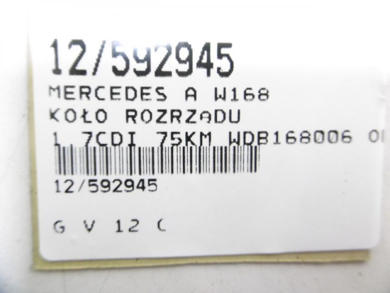 фото №6, W168 колесо распределительного вала 1,7cdi a6680520101