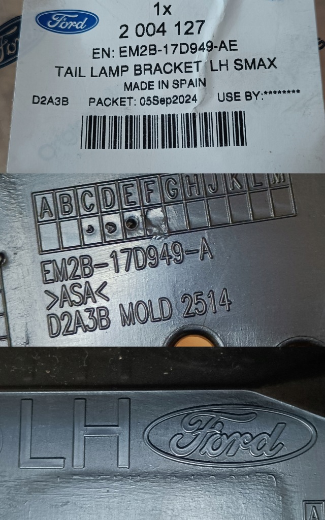 Ford s-max mk2 направляющая кронштейн бампера левый задняя em2b-17d949-ae Киев