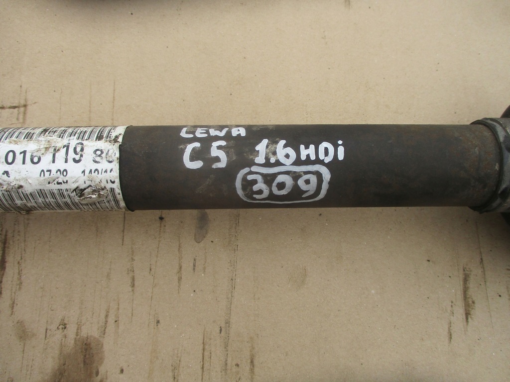 фото №4, Приводной вал левая 9801611980 citroen c5 iii 1.6hdi