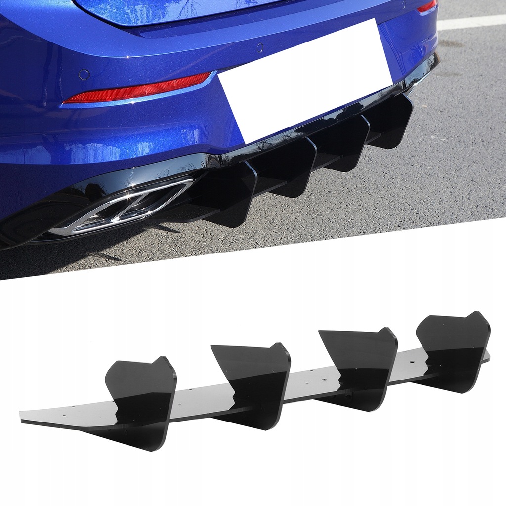 фото №5, Чёрный блестящий do диффузор заднего бампера