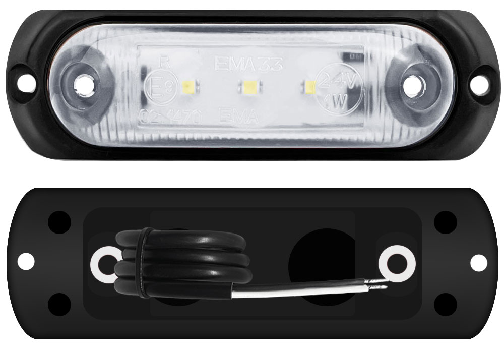 Купить Габаритный фонарь декоративная белый овальная универсальная