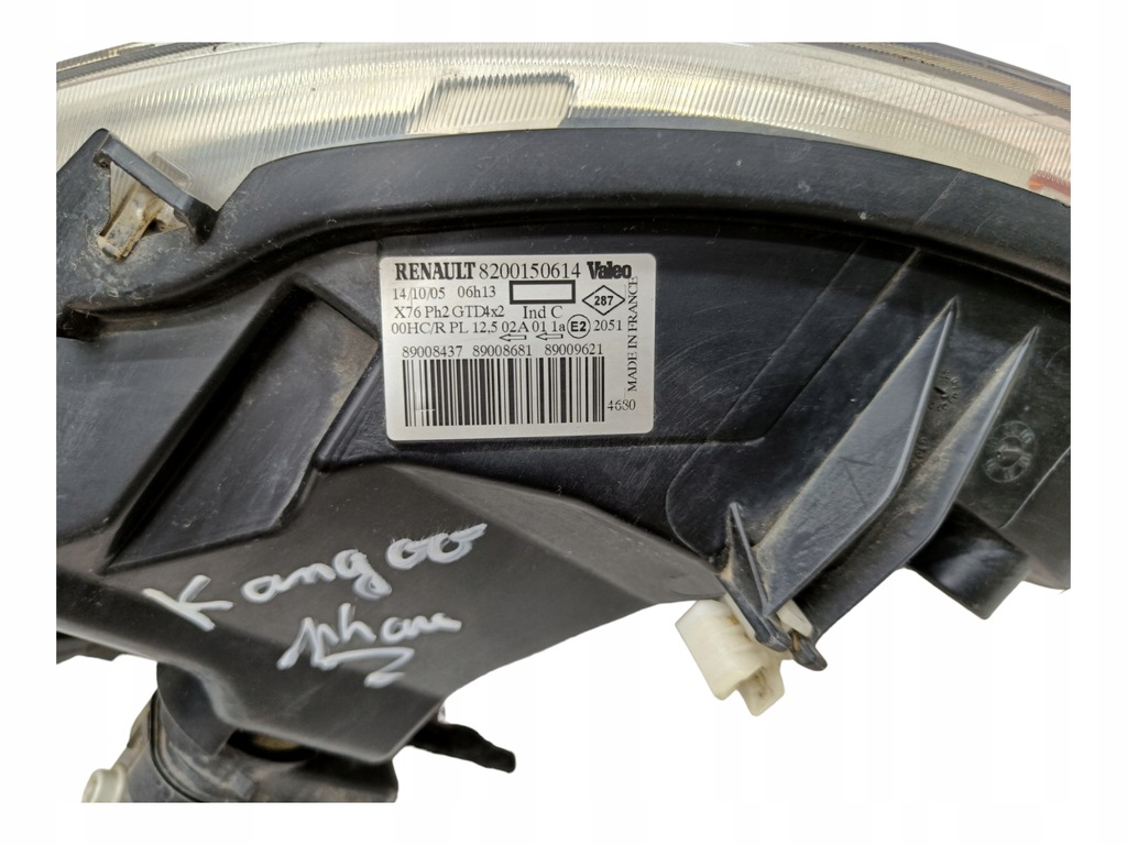 фото №14, Левая лампа перед renault kangoo i lift