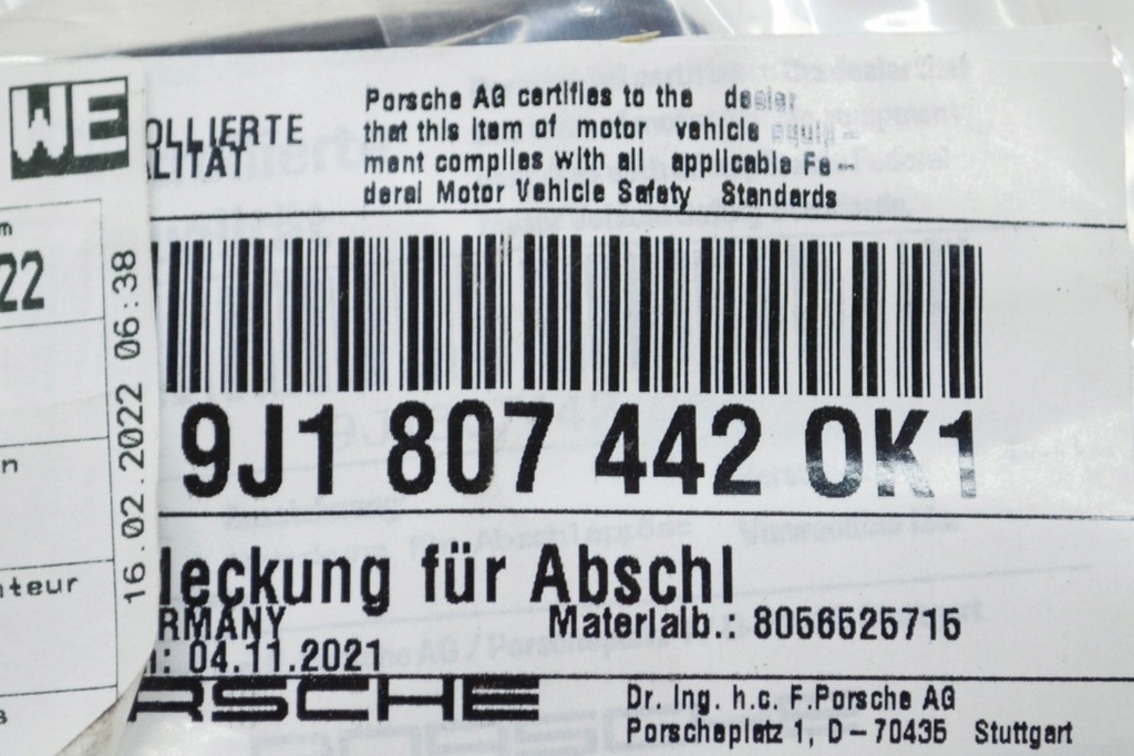 фото №7, Porsche taycan защита фаркопа буксировочный заднего бампера нижняя nowa ory