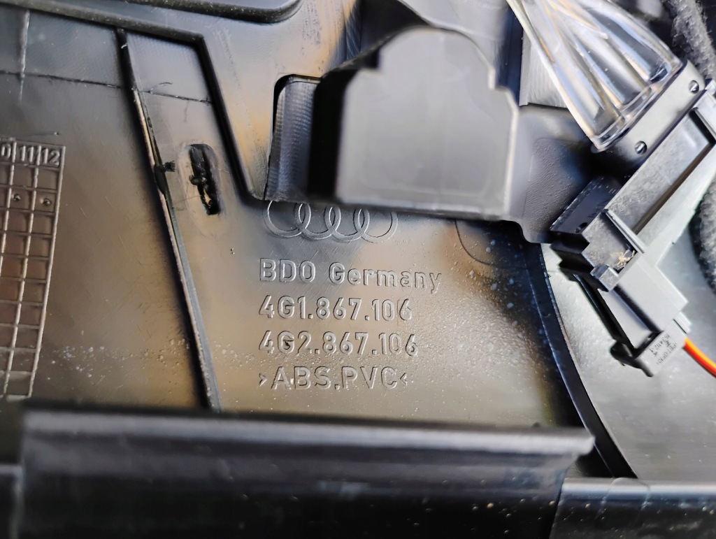 фото №13, Audi a6 c7 4g clean оббивка обшивка двері перед правий шкіра коричневий drewno оригінальний номер