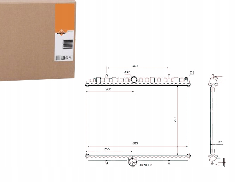 фото №1, Nrf 53861 радіатор, система охолодження двигуна