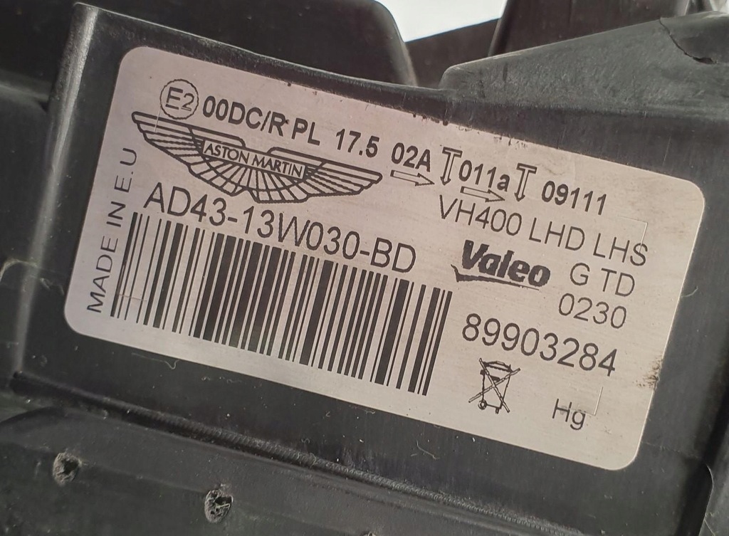 фото №13, Лампа лівий перед ксенон aston martin rapide europa