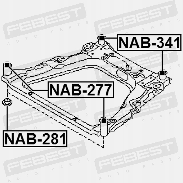 фото №4, Втулка балка задня febest nab-341