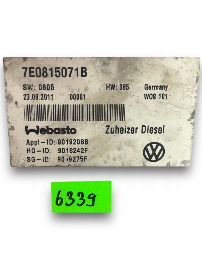 фото №3, Webasto 7e0815071b vw t5 multivan ttc дизель !j