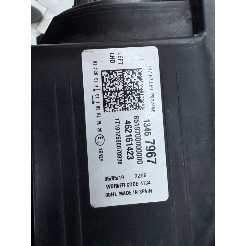 Фара фара левая opel crossland x led обычная 2017- 13467967 Недорого