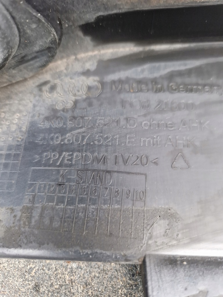 фото №13, Audi a6 c8 4k9 kombi 2018- бампер задня