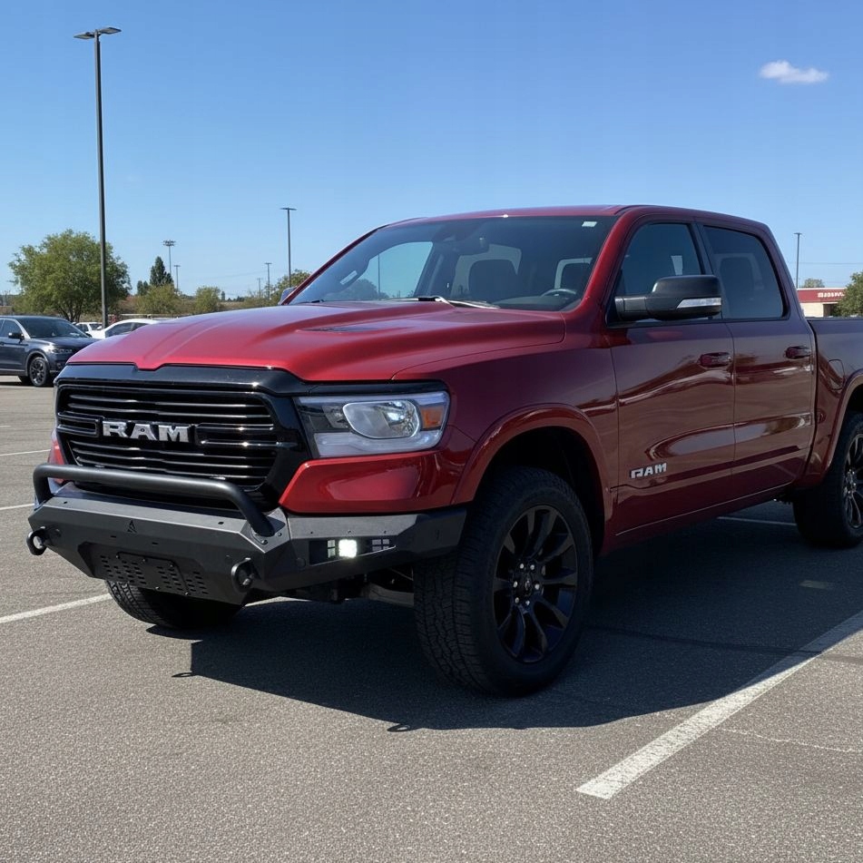 фото №14, Бампер передний off-road – bull bar & led bar dodge ram 1500 2019-2023