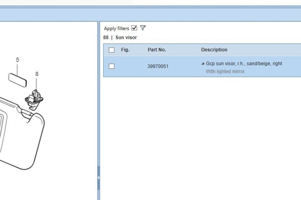 фото №7, Защита солнцезащитная правая volvo s60 i 39970051 2.4l бензиновый 125kw 2001