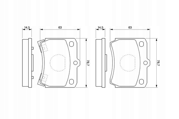 фото №1, Гальмівні колодки гальмівні osi перед bosch kia pride mazda 121 i