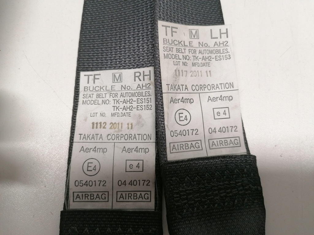 фото №4, Subaru xv ремни безопасности комплект оригинал