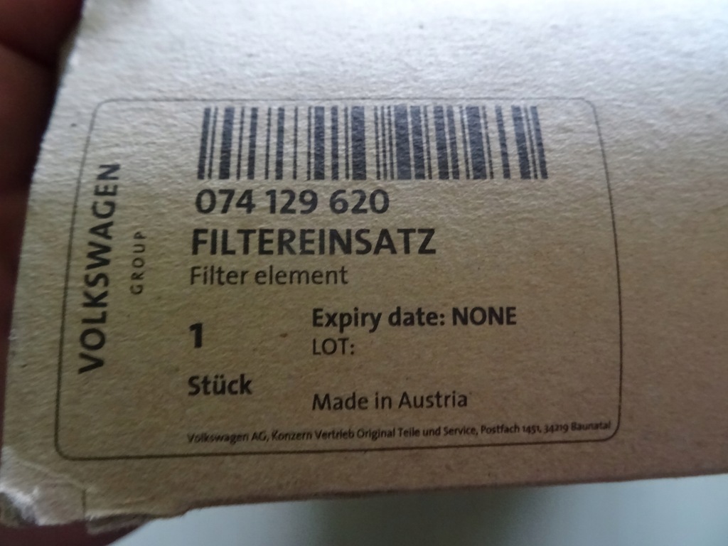 фото №5, Фильтр воздуха volkswagen t4 074129620 oem