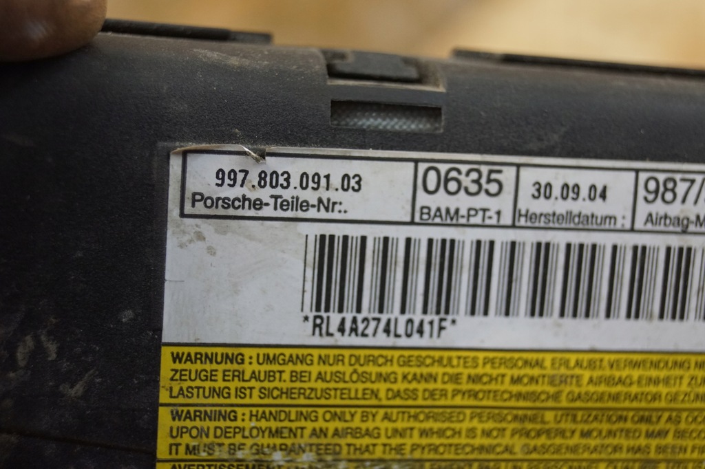 фото №7, Подушка подушка безопасности porsche 911 997 99780309103