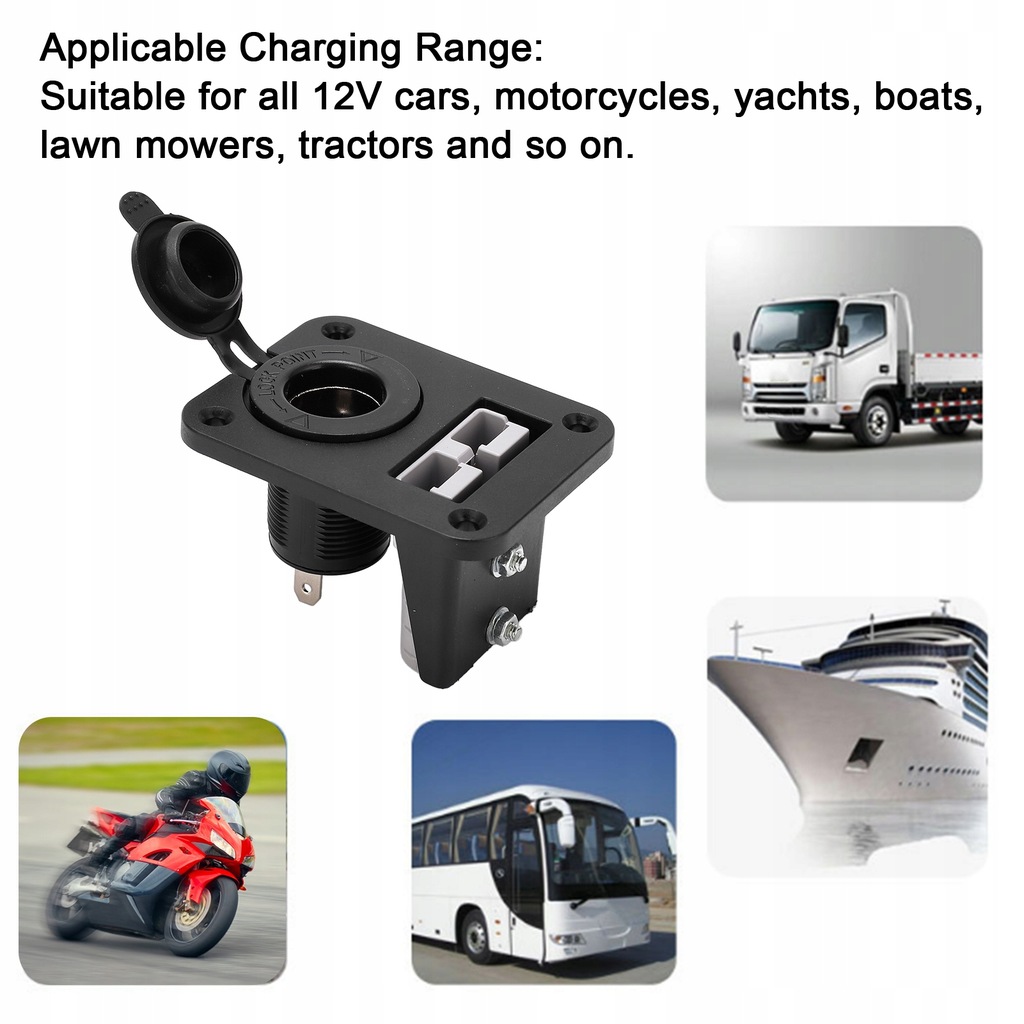 фото №14, Разъём прикуривателя автомобильный 12-24v чёрный