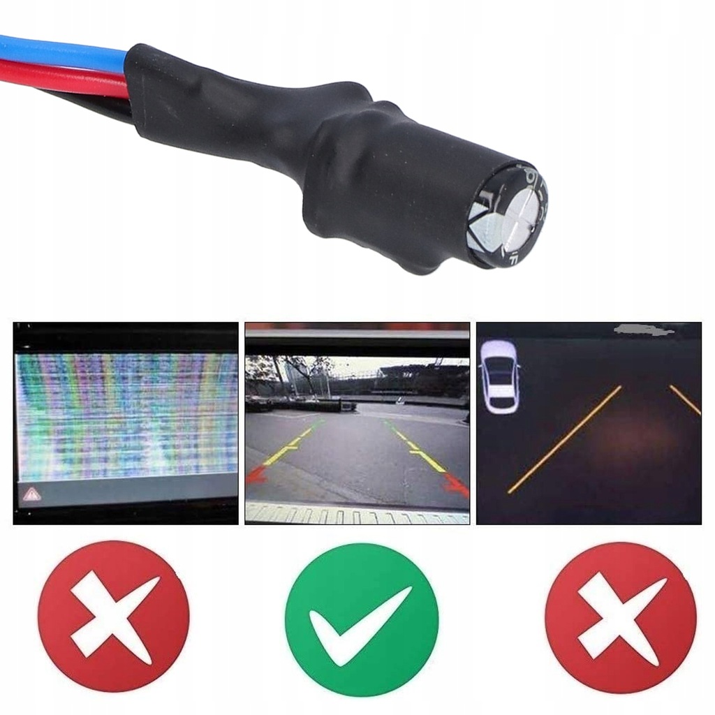 фото №12, 12v кабель випрямний камери заднього виду do автомобілів niemieckich/amerykański