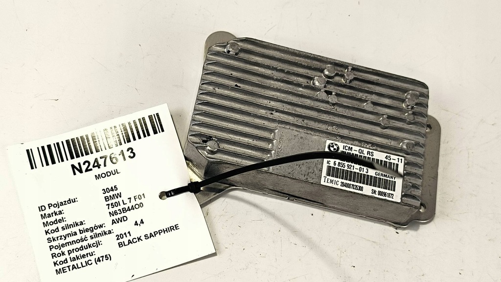 фото №1, Модуль icm 6855921 bmw 750i l 7 f01