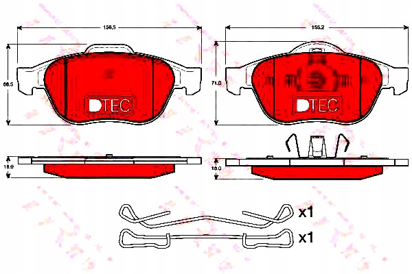 фото №2, Тормозные колодки тормозные renault перед espace laguna vel s