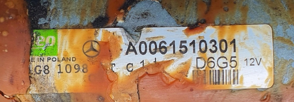 Стартер mercedes w245 2.0 b a0061510301 в Україні