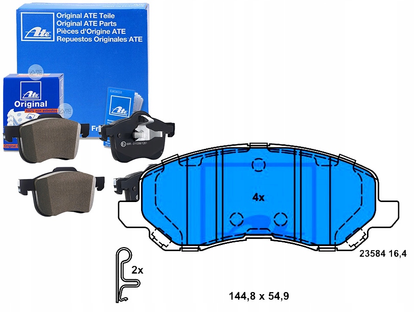 фото №1, Ate гальмівні колодки гальмівні mitsubishi перед asx lancer o