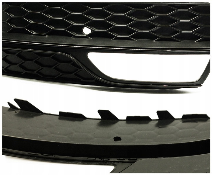 фото №6, Решітка решітка радіатора pod протитуманна фара audi a3 8v s3 13-17 p+l plaster стільники чорний