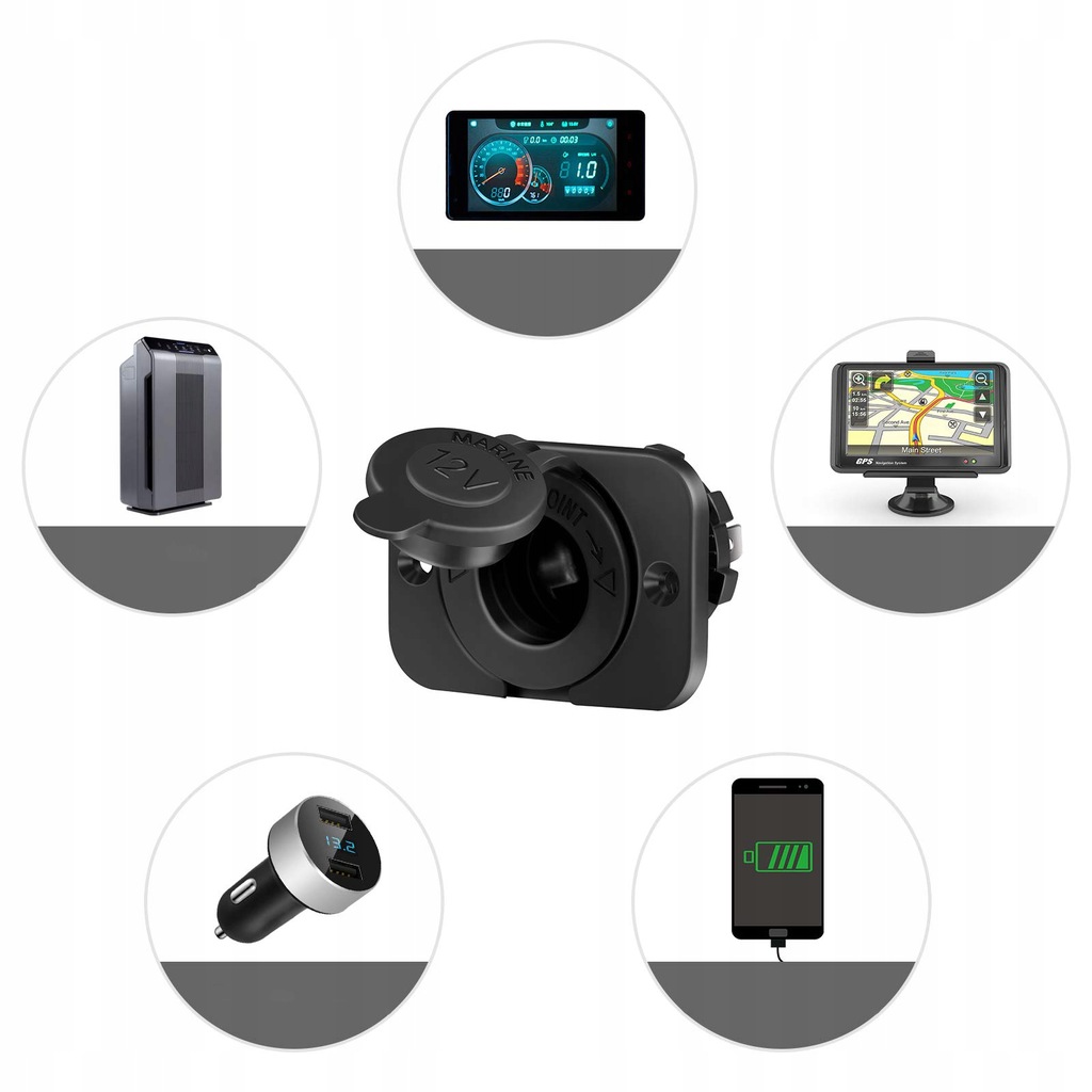 фото №8, 2x роз'єм прикурювача автомобільний wodoodporne роз'єм живлення 12v / 24v