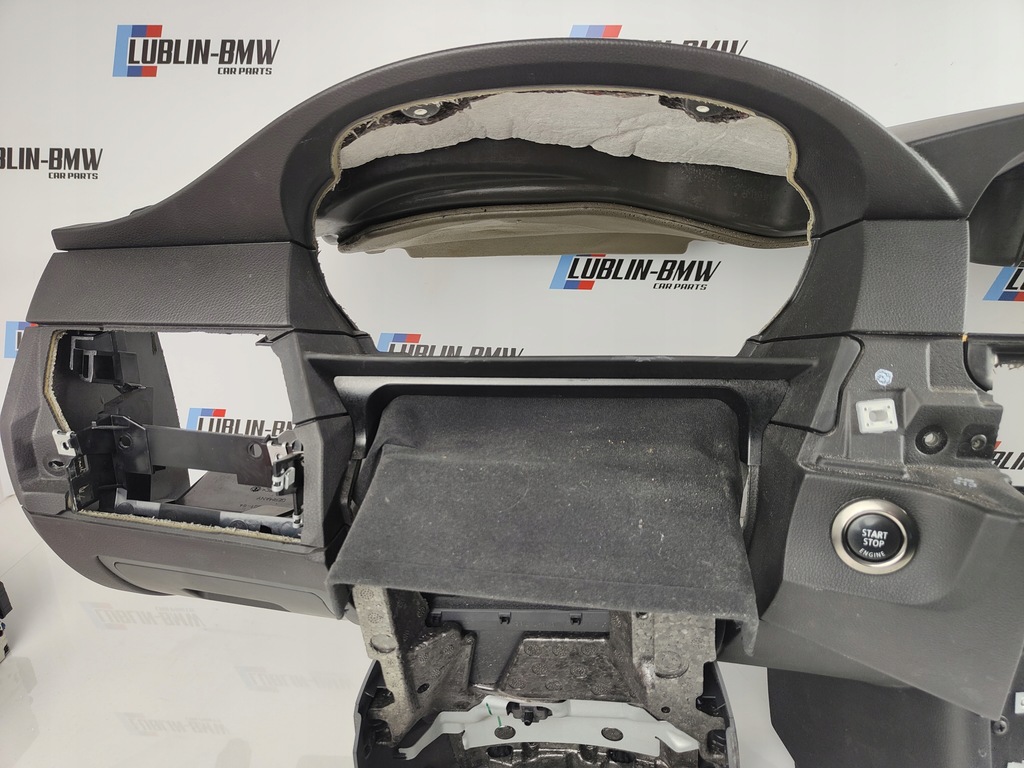 фото №6, Bmw e60 e61 приборная панель приборная консоль запуск стоп + cup holdery