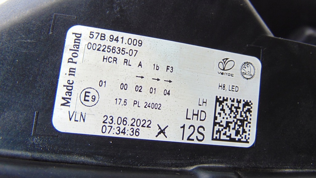 фото №14, Skoda karoq lift full led лампа перед правая левая 2021-2024r