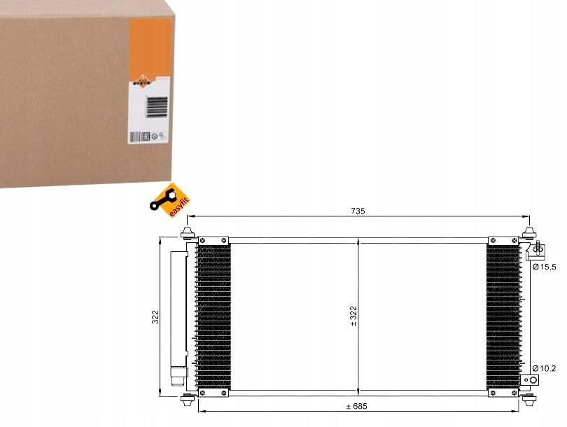 фото №1, Nrf радиатор кондиционера с осушитель honda
