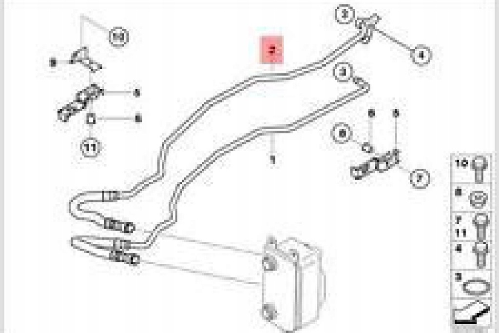 фото №8, Выход трубка радиатора масла коробки передач bmw e60 e61 7519268