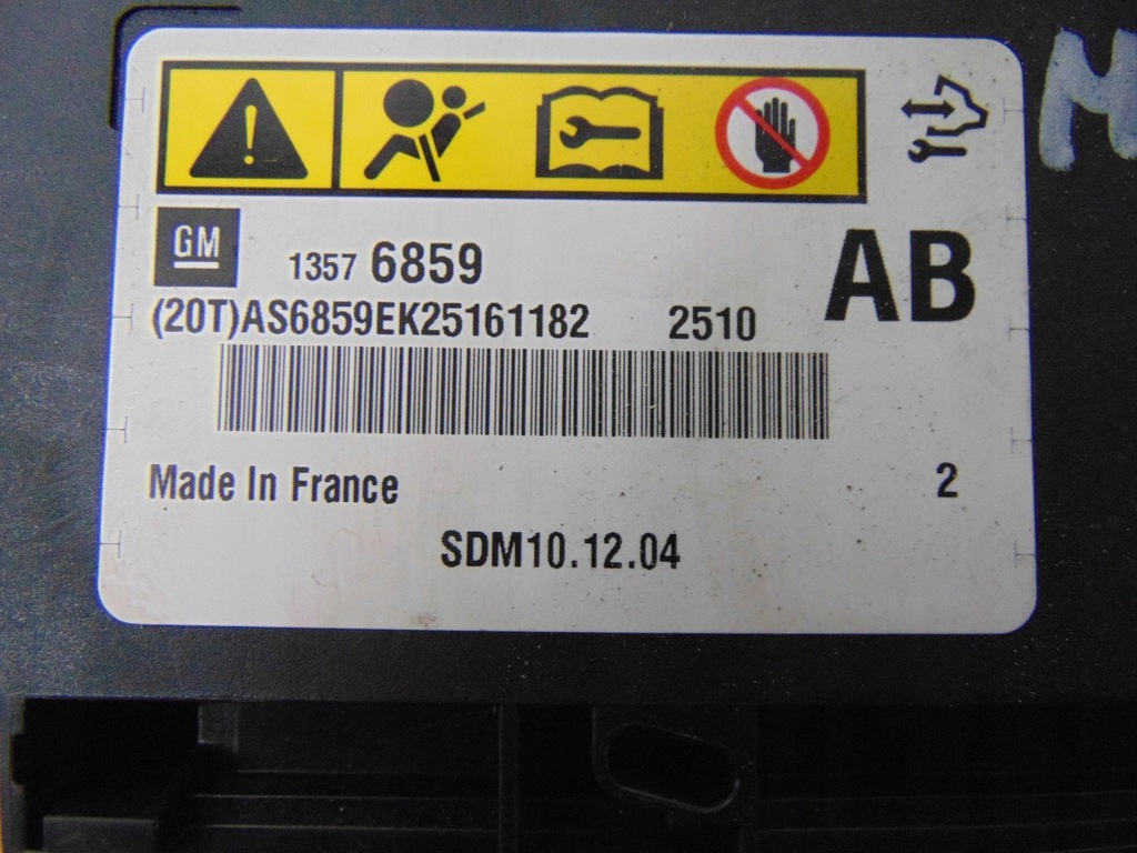 фото №6, Датчик модуль подушок подушка безпеки opel оригінальний номер 13576859